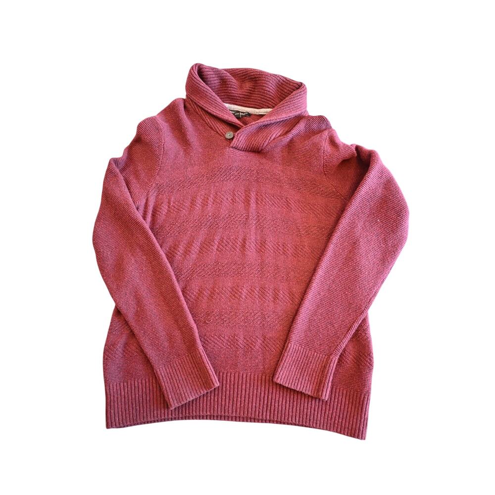Banana Republic Men’s Burgundy Shawl Collar Sweater – Size M